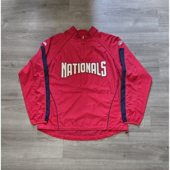Majestic Other - Majestic Cool Base Washington Nationals 1/4 Zip Pullover Windbreaker Men's XL